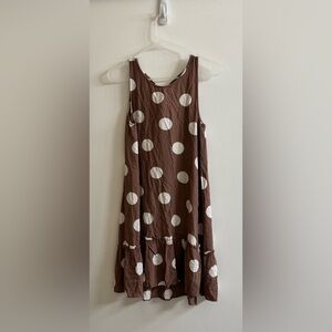 LOFT Brown and White Polka Dot Kids Dress